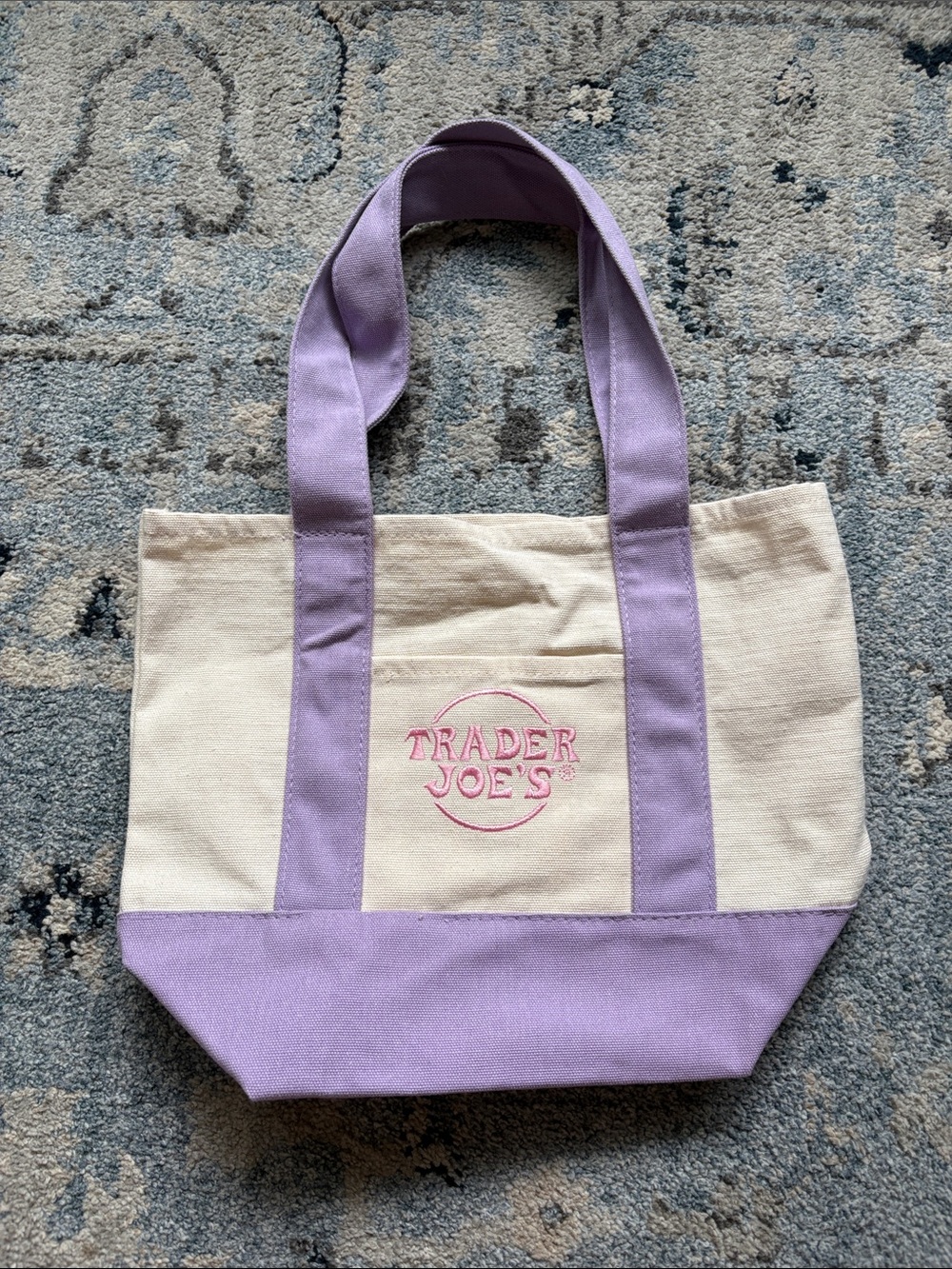 Trader Joe’s NWOT Spring Limited Edition Canvas Mini Tote - Purple